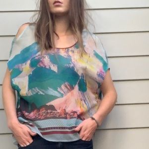 Clover Canyon ‘Grand Canyon’ sheer top (S)